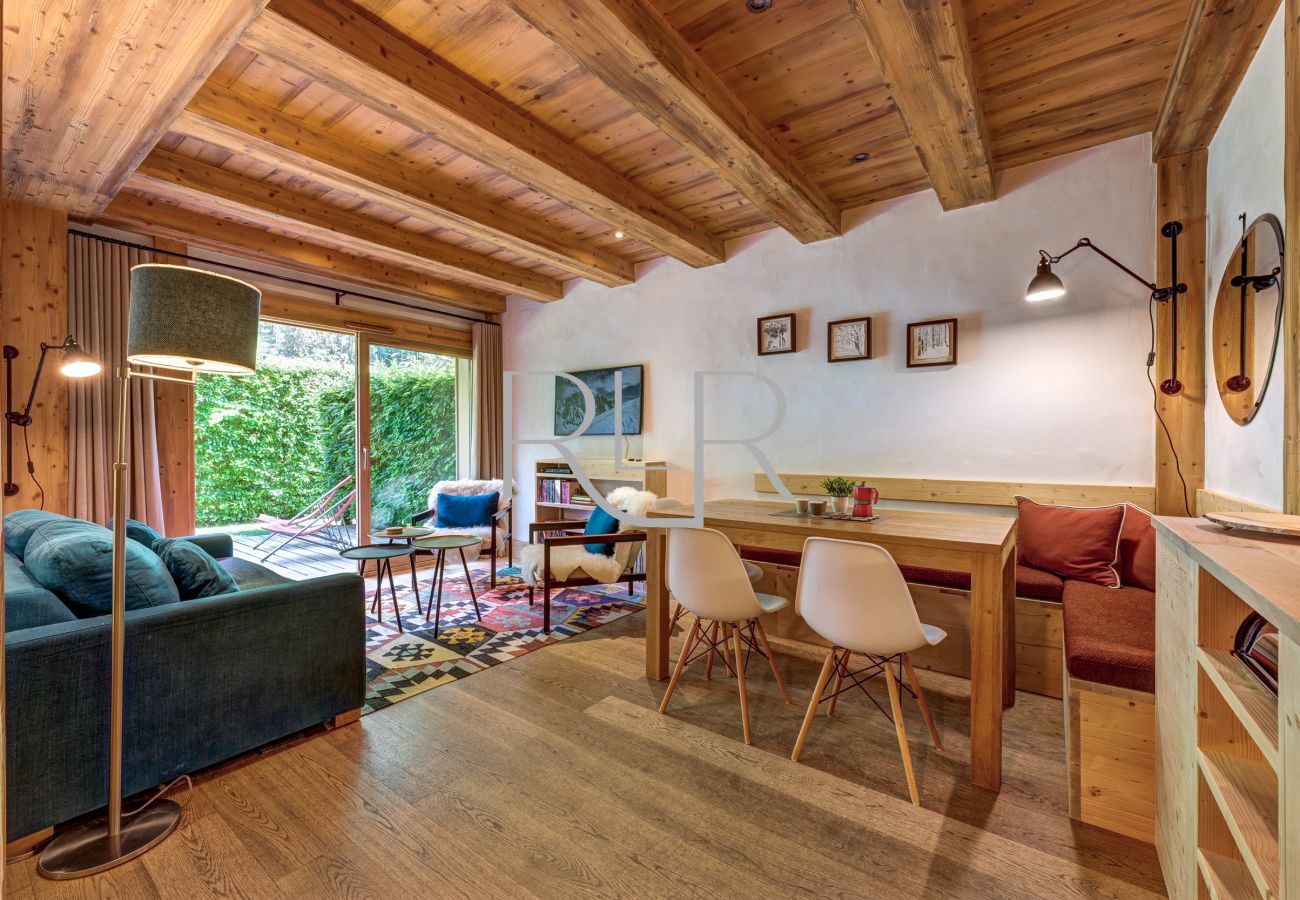 Blaitiere 2 est un appartement au rez-de-chaussée près du centre de Chamonix.