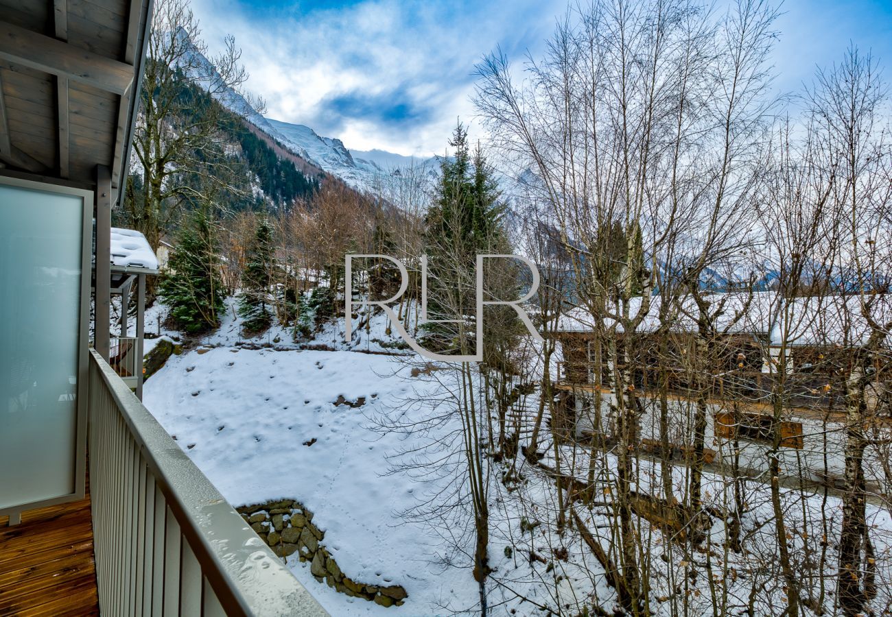 White Pearl A34 a une vue vers le Mont Blanc