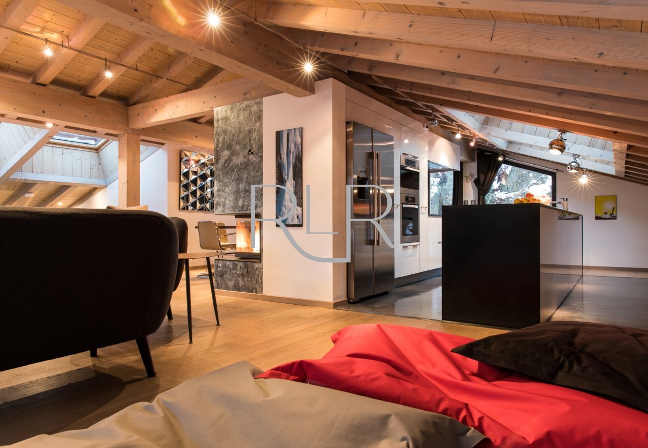Chalet Belachat has comfy bean bags in the TV corner TV