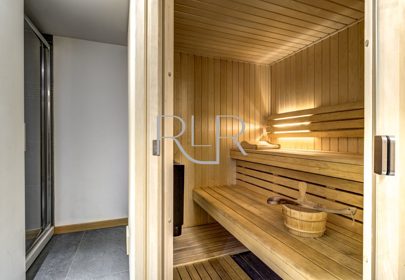 The chalet boast a large electric sauna