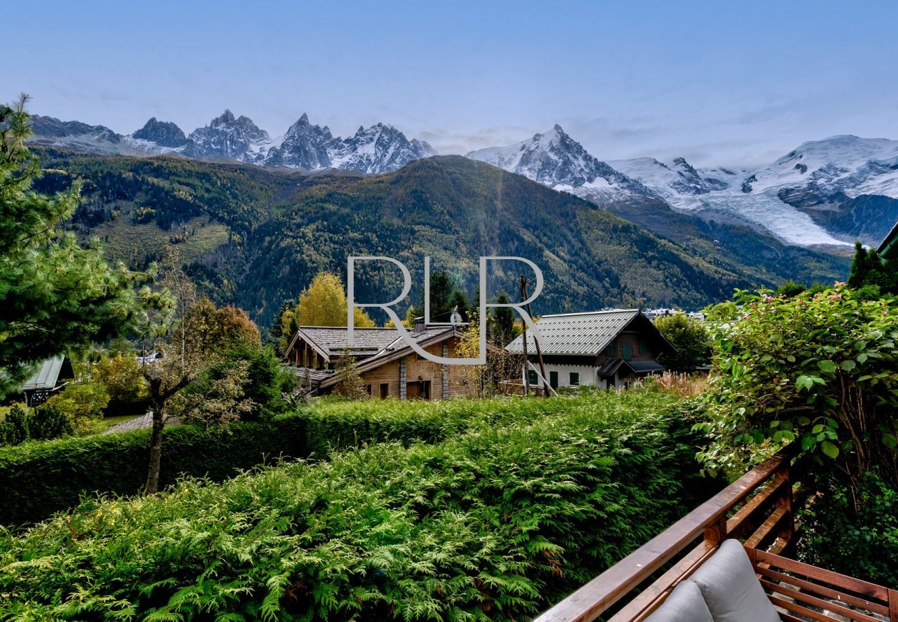 The views from Chalet Alouette of the Mont Blanc chain are impressive